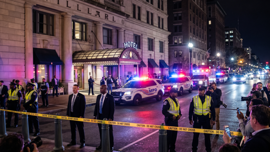 President Trump Evacuated from White House Correspondents' Dinner Following Gunfire
